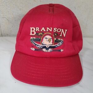 Vintage Trucker Hat Cap‎ Snap Back Red Eagle Branson Missouri